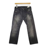 DIESEL TIMMEN スタッズ ダメージ加工 27インチ ジーンズ デニムパンツ グレー メンズ ディーゼル【中古】5-1106G∞