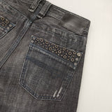 DIESEL TIMMEN スタッズ ダメージ加工 27インチ ジーンズ デニムパンツ グレー メンズ ディーゼル【中古】5-1106G∞