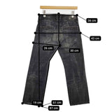 DIESEL TIMMEN スタッズ ダメージ加工 27インチ ジーンズ デニムパンツ グレー メンズ ディーゼル【中古】5-1106G∞