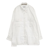 nuterm 002SH-021W アーミーシャツ コットン オーバーサイズ 長袖シャツ ホワイト メンズ ニューターム【中古】5-1225M∞