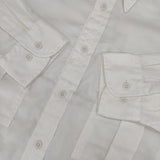 nuterm 002SH-021W アーミーシャツ コットン オーバーサイズ 長袖シャツ ホワイト メンズ ニューターム【中古】5-1225M∞