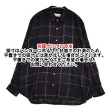 WELLDER WM22SSH04 STANDARD SHIRT レーヨン チェック 長袖シャツ ブラック ワインレッド ネイビー メンズ ウェルダー【中古】5-1106M∞