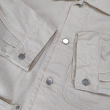 Name. DENIM COVERALLS NMJK-21AW-001 カバーオール デニムジャケット キナリ ベージュ メンズ ネーム【中古】5-1225M∞