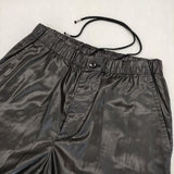 WELLDER WM21APT02 Tapered Trousers 定価30800円 フェイクレザー パンツ ブラック メンズ ウェルダー【中古】5-1106T∞