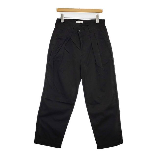 nuterm 102PT-021S Two Tuck Wide Trousers タックナイロン パンツ ブラック メンズ ニューターム【中古】5-1106G∞