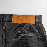 SEFR Séfr セファ LONDRE TROUSER 合皮 フェイクレザー パンツ ブラック メンズ【中古】5-1127T∞