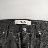 SEFR Séfr セファ LONDRE TROUSER 合皮 フェイクレザー パンツ ブラック メンズ【中古】5-1127T∞
