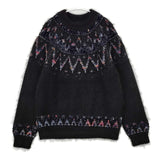 COOHEM yonetomi 米富 ヨネトミ 日本製 ノルディック モヘヤ混 セーター ニット ブラック メンズ コーヘン【中古】5-1127T∞