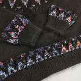 COOHEM yonetomi 米富 ヨネトミ 日本製 ノルディック モヘヤ混 セーター ニット ブラック メンズ コーヘン【中古】5-1127T∞