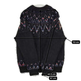 COOHEM yonetomi 米富 ヨネトミ 日本製 ノルディック モヘヤ混 セーター ニット ブラック メンズ コーヘン【中古】5-1127T∞