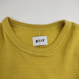 KIIT ワッフル サーマル 長袖Ｔシャツ カットソー ロンＴ イエロー メンズ キート【中古】5-1023M∞