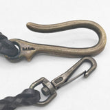 Paul Smith レザー 真鍮 ウォレットコード ウォレットチェーン ブラック メンズ ポール・スミス【中古】5-1012G∞