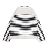 WELLDER Dual Layered Border Long Sleeve ボーダー 長袖Ｔシャツ カットソー ロンＴ ホワイト ネイビー メンズ ウェルダー【中古】5-1113M∞