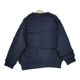 Name. PATCHWORK KNIT SWEATER ウール パッチワーク サイズ1 nmkn-21aw-001 セーター ニット ネイビー メンズ ネーム【中古】5-1012T◆