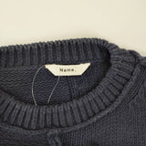 Name. PATCHWORK KNIT SWEATER ウール パッチワーク サイズ1 nmkn-21aw-001 セーター ニット ネイビー メンズ ネーム【中古】5-1012T◆