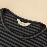 Name. BORDER LONG SLEEVE TEE nmcu-21aw-002 長袖Ｔシャツ カットソー ロンＴ ブルー ブラック メンズ ネーム【中古】5-1201M∞