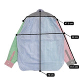 THE NERDYS CRAZY Pattern Shirt 定価19800円 ストライプ 長袖シャツ マルチカラー メンズ ザナーディーズ【中古】5-1201M∞