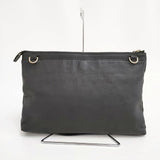 Paul Smith レザー革 クラッチ セカンドバッグ ハンドバッグ ブラック メンズ ポール・スミス【中古】6-0204G∞