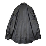 semoh 21-6-01 フェイクレザー 合皮 長袖シャツ ブラック メンズ セモー【中古】5-1023T∞