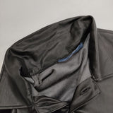 semoh 21-6-01 フェイクレザー 合皮 長袖シャツ ブラック メンズ セモー【中古】5-1023T∞