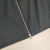 Milok ボタンレス ノーカラージャケット バックジップデザイン テーラードジャケット ブルーグリーン メンズ ミロック【中古】5-1023T∞