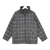 nuterm BIG HARRINGTON JACKET チェック ウール サイズS ジャケット ブラック ベージュ ホワイト メンズ ニューターム【中古】5-1007A◆