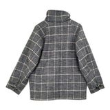 nuterm BIG HARRINGTON JACKET チェック ウール サイズS ジャケット ブラック ベージュ ホワイト メンズ ニューターム【中古】5-1007A◆