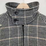 nuterm BIG HARRINGTON JACKET チェック ウール サイズS ジャケット ブラック ベージュ ホワイト メンズ ニューターム【中古】5-1007A◆