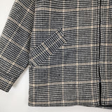 nuterm BIG HARRINGTON JACKET チェック ウール サイズS ジャケット ブラック ベージュ ホワイト メンズ ニューターム【中古】5-1007A◆