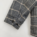 nuterm BIG HARRINGTON JACKET チェック ウール サイズS ジャケット ブラック ベージュ ホワイト メンズ ニューターム【中古】5-1007A◆