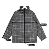 nuterm BIG HARRINGTON JACKET チェック ウール サイズS ジャケット ブラック ベージュ ホワイト メンズ ニューターム【中古】5-1007A◆