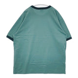 Champion トリムTシャツ リンガー プリント サイズXL C8-Z329 palm island florida 半袖Ｔシャツ カットソー エメラルドグリーン メンズ チャンピオン【中古】6-0422S∞
