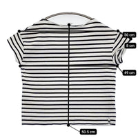 ORCIVAL コットンロードバスクシャツ ボーダー RC-9035 Tシャツ カットソー ホワイト ネイビー レディース オーシバル/オーチバル【中古】5-0809S♪