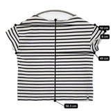 ORCIVAL コットンロードバスクシャツ ボーダー RC-9035 Tシャツ カットソー ホワイト ネイビー レディース オーシバル/オーチバル【中古】5-0809S♪