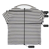 ORCIVAL コットンロードバスクシャツ ボーダー RC-9035 Tシャツ カットソー ホワイト ネイビー レディース オーシバル/オーチバル【中古】5-0809S♪