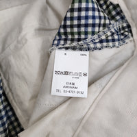 I am dork アイアムドーク ウール ギンガムチェック ANSNAM アンスナム サイズ02 ワイド パンツ ネイビー グリーン メンズ【中古】5-0815M♪