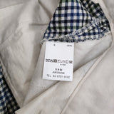 I am dork アイアムドーク ウール ギンガムチェック ANSNAM アンスナム サイズ02 ワイド パンツ ネイビー グリーン メンズ【中古】5-0815M♪