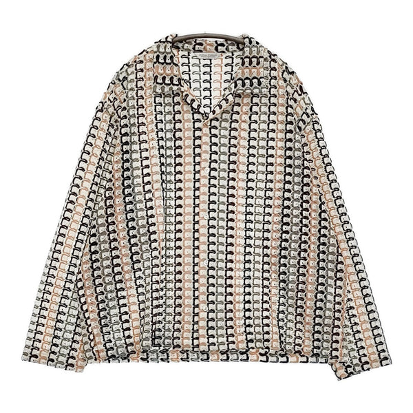 JOURNAL STANDARD アブストラクトレースシャツ M 定価14300円 長袖シャツ 25SS ホワイト メンズ ジャーナルスタンダード【中古】5-0902M♪