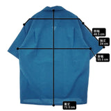 adam et Rope 開襟半袖シャツ イージーパンツ ポリエステル セットアップ ブルー メンズ アダムエロペ【中古】6-0507S∞