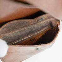 RRL コンチョボタン イタリア製 レザーサイズ 革 二つ折り財布 ブラウン メンズ ダブルアールエル【中古】5-0815G♪