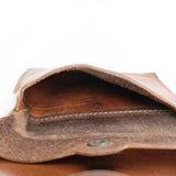 RRL コンチョボタン イタリア製 レザーサイズ 革 二つ折り財布 ブラウン メンズ ダブルアールエル【中古】5-0815G♪