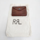 RRL コンチョボタン イタリア製 レザーサイズ 革 二つ折り財布 ブラウン メンズ ダブルアールエル【中古】5-0815G♪