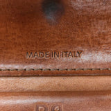 RRL コンチョボタン イタリア製 レザーサイズ 革 二つ折り財布 ブラウン メンズ ダブルアールエル【中古】5-0815G♪