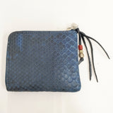 BRU NA BOINNE 新品 インディゴパイソンウォレット 革 レザー 定価44000円 財布 コインケース ネイビー メンズ ブルーナボイン【中古】5-1021G◎