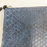 BRU NA BOINNE 新品 インディゴパイソンウォレット 革 レザー 定価44000円 財布 コインケース ネイビー メンズ ブルーナボイン【中古】5-1021G◎