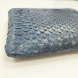 BRU NA BOINNE 新品 インディゴパイソンウォレット 革 レザー 定価44000円 財布 コインケース ネイビー メンズ ブルーナボイン【中古】5-1021G◎