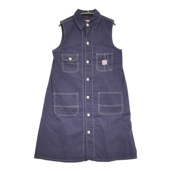 BEAMS BOY ドット 水玉 シャツワンピース ワンピース ネイビー ホワイト レディース ビームスボーイ【中古】5-0819S♪