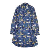 GITMAN BROS. アロハ柄 USA製 アメリカ製 ベルト付き ワンピース ネイビー マルチカラー レディース ギットマンブラザーズ【中古】5-1016M∞