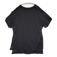 B Yohji Yamamoto 2シルケット 天竺3重半袖Tシャツ NN-T58-074 サイズ2 カットソー ブラック メンズ ビーヨウジヤマモト【中古】5-0815S♪