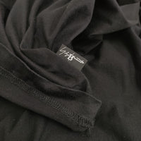 B Yohji Yamamoto 2シルケット 天竺3重半袖Tシャツ NN-T58-074 サイズ2 カットソー ブラック メンズ ビーヨウジヤマモト【中古】5-0815S♪
